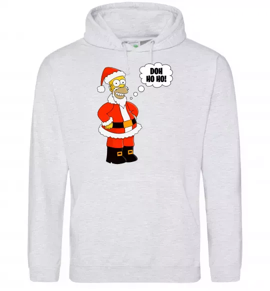 Чоловіча толстовка (худі) SIMPSON SANTA Сірий меланж фото