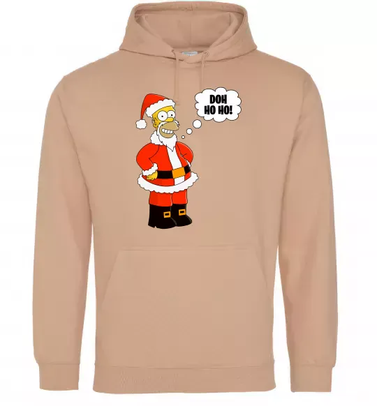 Чоловіча толстовка (худі) SIMPSON SANTA Пісочний фото