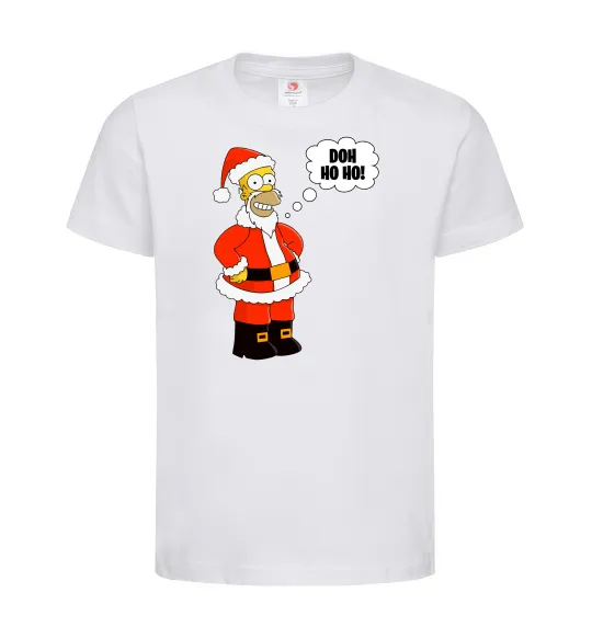 Дитяча футболка SIMPSON SANTA Білий фото