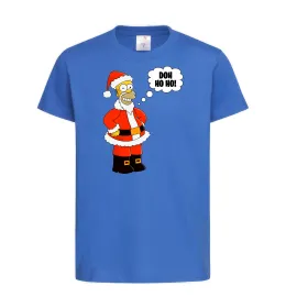 Детская футболка SIMPSON SANTA Ярко-синий фото