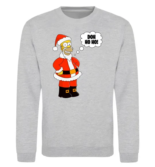 Свитшот SIMPSON SANTA Серый меланж фото