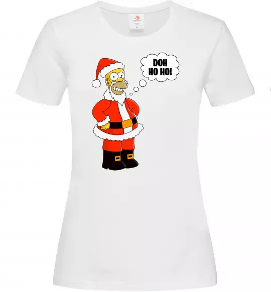 Жіноча футболка SIMPSON SANTA Білий фото