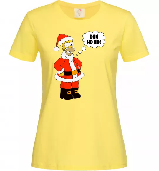 Жіноча футболка SIMPSON SANTA Лимонний фото