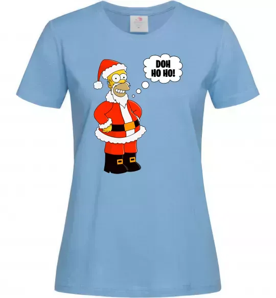Жіноча футболка SIMPSON SANTA Блакитний фото