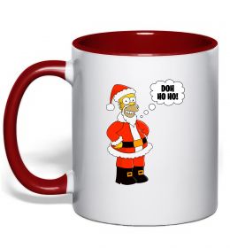 Чашка з кольоровою ручкою SIMPSON SANTA