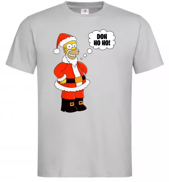 Чоловіча футболка SIMPSON SANTA Сірий фото