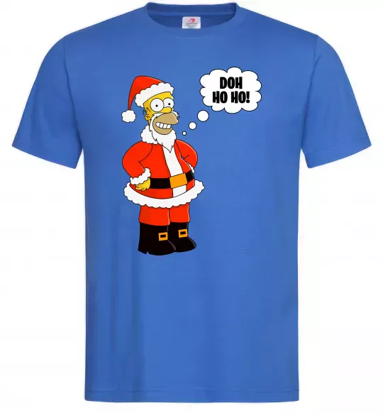 Чоловіча футболка SIMPSON SANTA Яскраво-синій фото