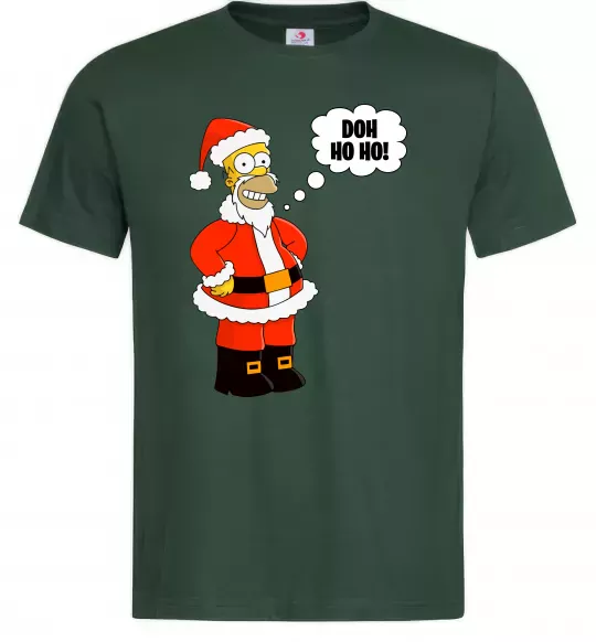 Чоловіча футболка SIMPSON SANTA Темно-зелений фото