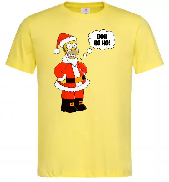 Чоловіча футболка SIMPSON SANTA Лимонний фото