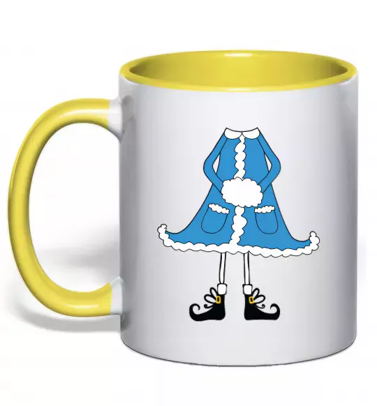 Чашка с цветной ручкой Snow Maiden Солнечно желтый фото