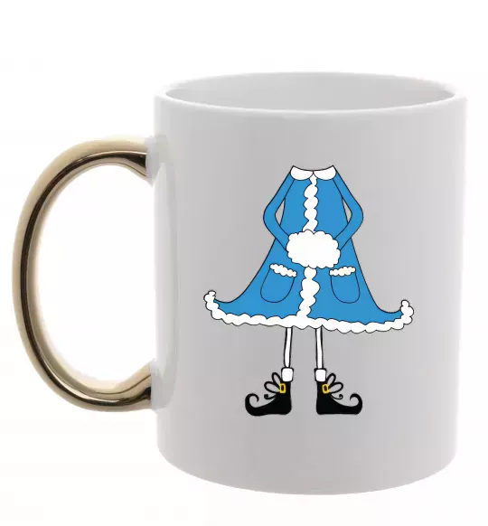 Чашка с цветной ручкой Snow Maiden Золото фото