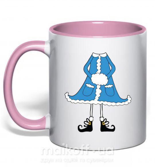 Чашка с цветной ручкой Snow Maiden Нежно розовый фото