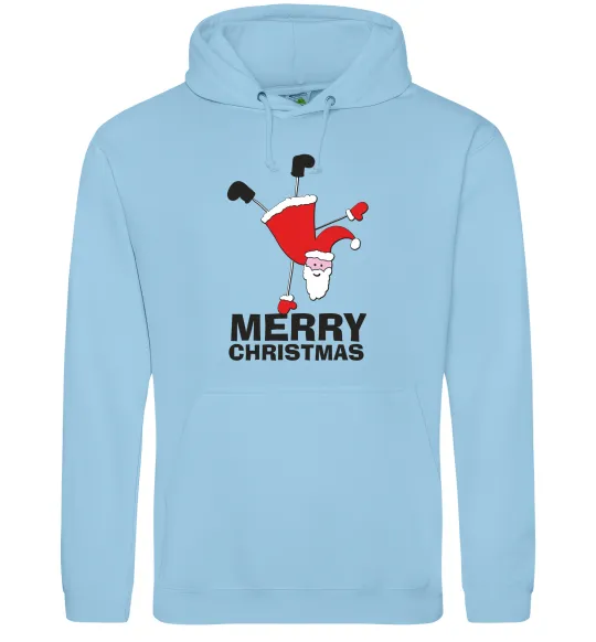 Чоловіча толстовка (худі) FUN SANTA Блакитний фото