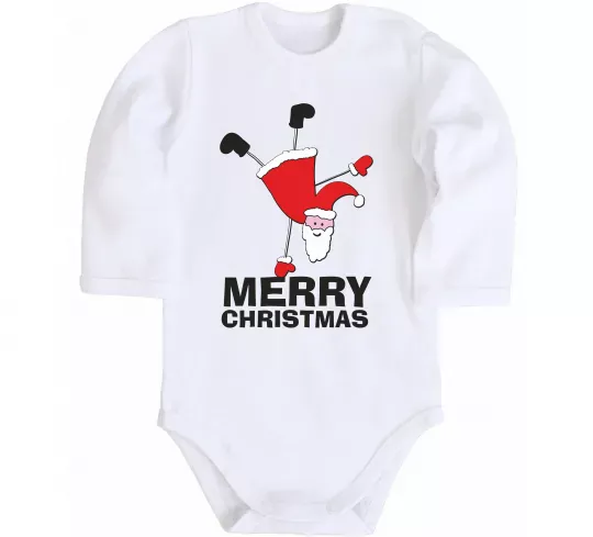 Детский боди FUN SANTA Белый фото