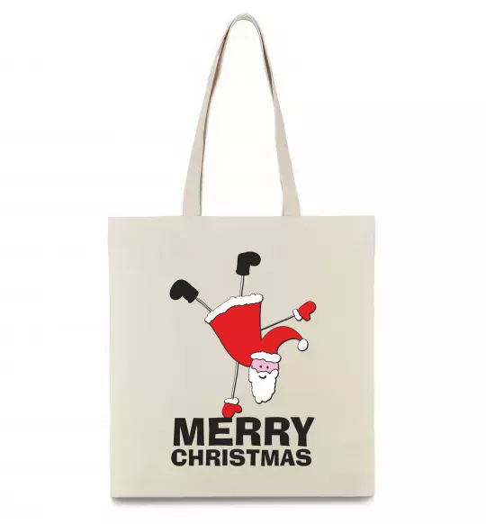 Еко-сумка FUN SANTA Бежевий фото