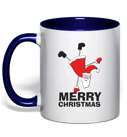 Чашка с цветной ручкой FUN SANTA Глубокий темно-синий фото