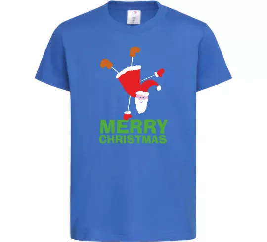 Детская футболка FUN SANTA Ярко-синий фото