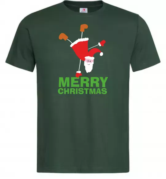 Мужская футболка FUN SANTA Темно-зеленый фото