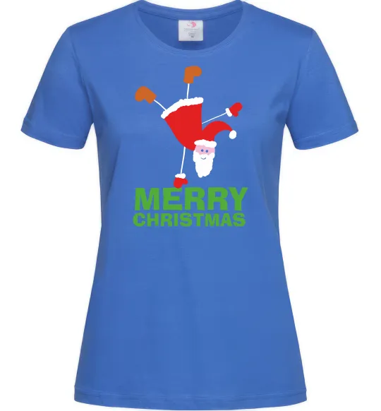 Жіноча футболка FUN SANTA Яскраво-синій фото