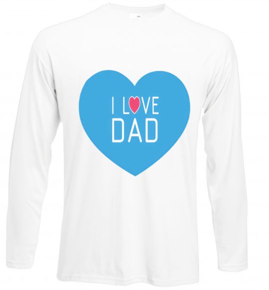 Лонгслів I LOVE DAD Білий фото