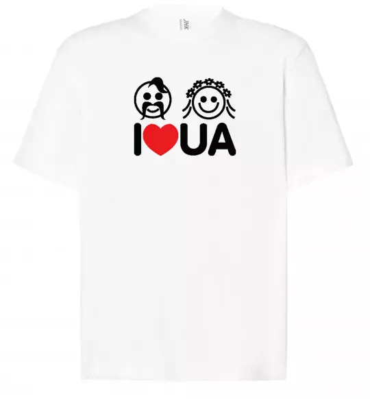 Футболка Оверсайз I love UA Белый фото