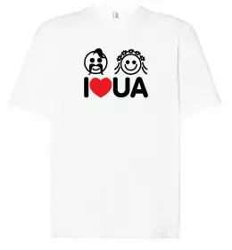 Футболка Оверсайз I love UA Белый фото