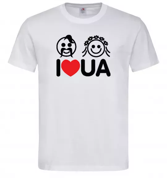 Чоловіча футболка I love UA Білий фото
