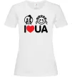 Жіноча футболка I love UA Білий фото