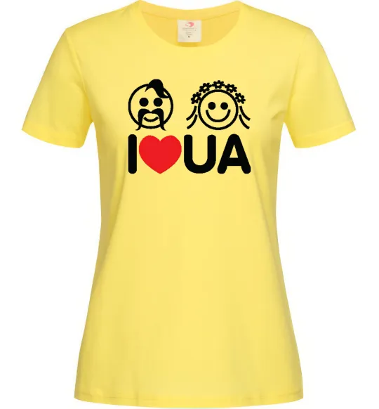 Жіноча футболка I love UA Лимонний фото