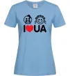 Жіноча футболка I love UA Блакитний фото