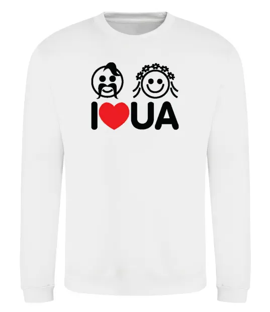Свитшот I love UA Белый фото