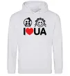 Жіноча толстовка (худі) I love UA Сірий меланж Жіноча толстовка (худі) I love UA Сірий меланж фото