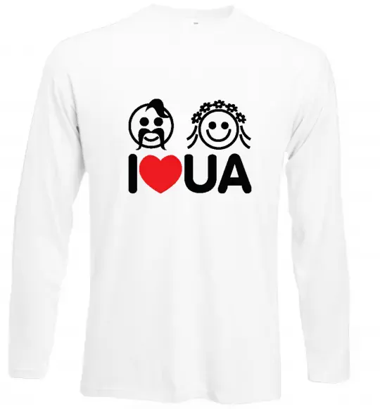 Лонгслив I love UA Белый фото