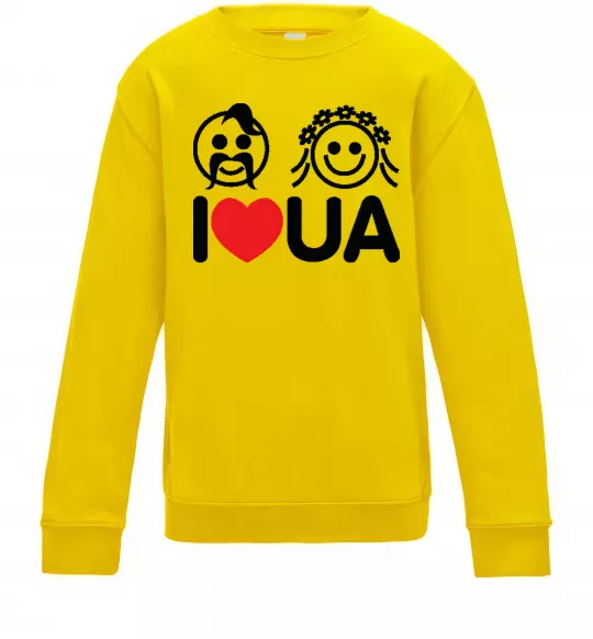 Дитячий світшот I love UA Сонячно жовтий фото