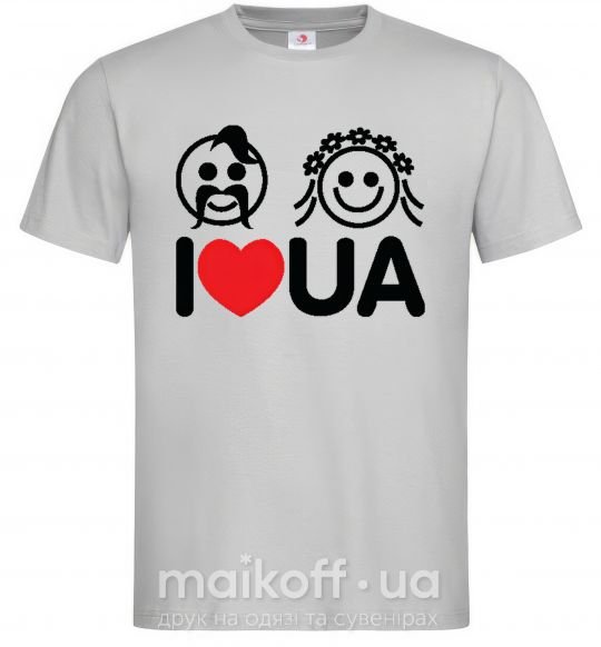 Чоловіча футболка I love UA Сірий фото