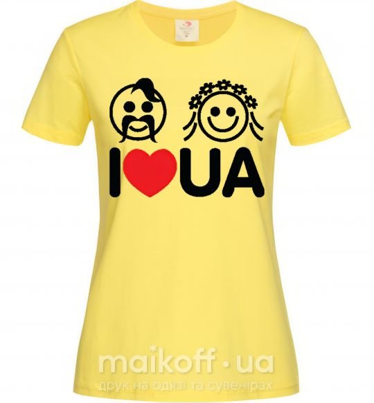 Женская футболка I love UA Лимонный фото