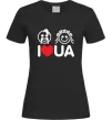 Жіноча футболка I love UA Чорний фото