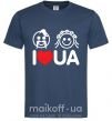 Чоловіча футболка I love UA Темно-синій фото