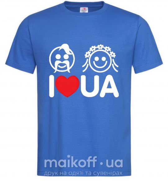 Мужская футболка I love UA Ярко-синий фото