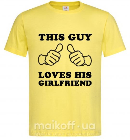 Чоловіча футболка THIS GUY LOVES HIS GIRLFRIEND Лимонний фото
