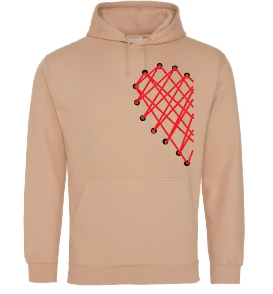 Жіноча толстовка (худі) COTTON Пісочний фото