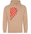Мужская толстовка (худи) HEART Песочный фото