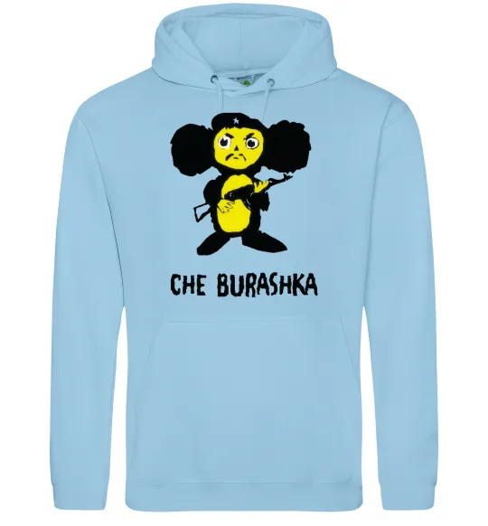 Мужская толстовка (худи) ЧЕБУРАШКА Голубой фото