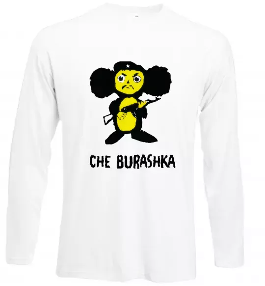 Лонгслив ЧЕБУРАШКА Белый фото