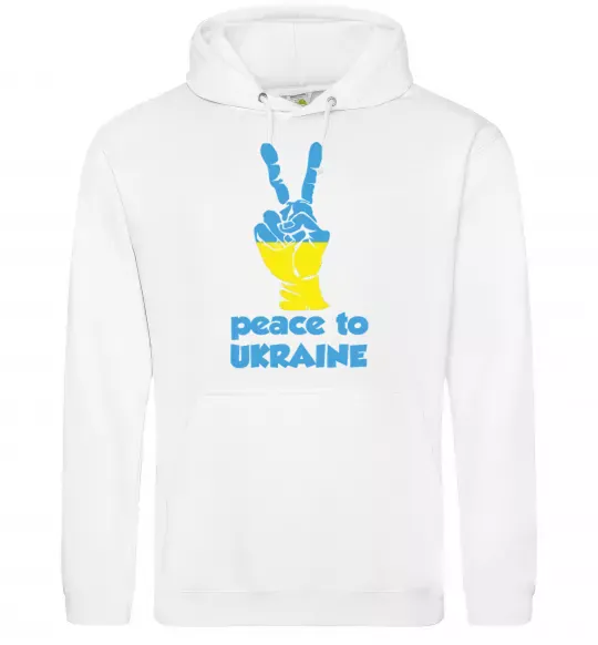 Жіноча толстовка (худі) Peace to Ukraine Білий фото