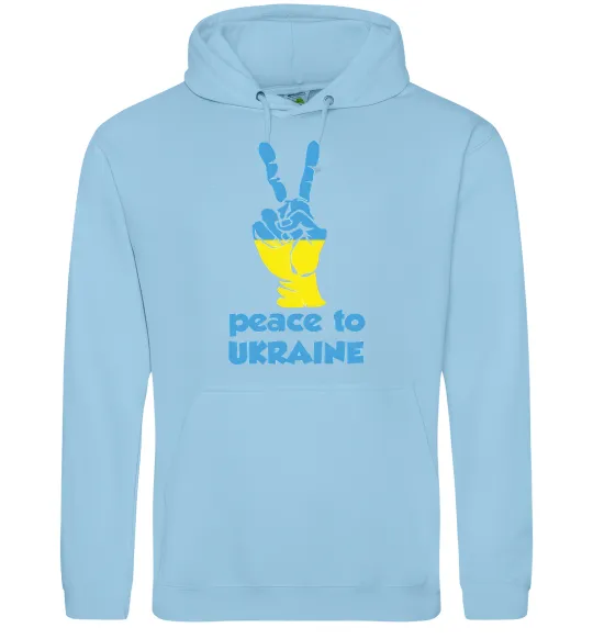 Женская толстовка (худи) Peace to Ukraine Голубой фото