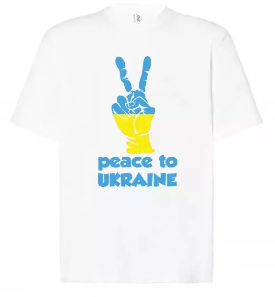 Футболка Оверсайз Peace to Ukraine Белый фото