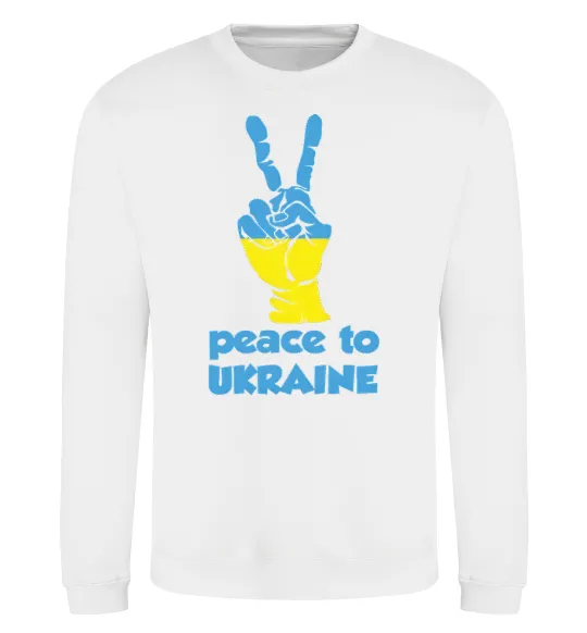 Свитшот Peace to Ukraine Белый фото