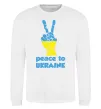 Свитшот Peace to Ukraine Белый фото