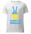 Чоловіча преміум футболка Peace to Ukraine Білий фото